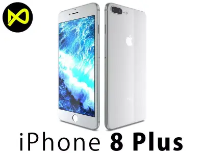Apple iPhone 8 Plus Silver 3D model
