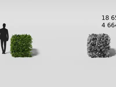 Garden boxwood cubic set v2 Low-poly 3D model