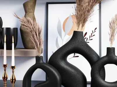 Decorative set 01 3D model 16