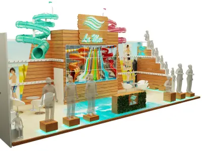 Booth Exhibition Stand a221b 3D model