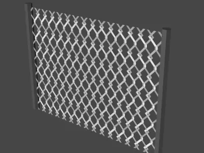 Free Low Poly Chained Fence - Only 17 Faces Free low-poly 3D model
