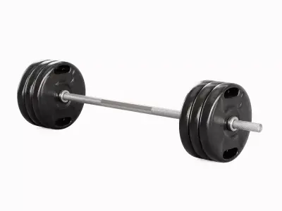 Techno Gym Barbell 01 Low-poly 3D model
