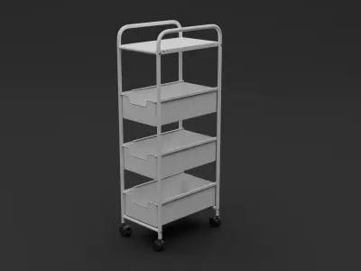 Trolley Storage Rack Low-poly 3D model