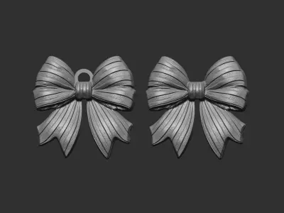 christmas bow decor  3D print model