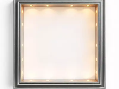 Illuminated Display Frame Model Pack with LED Lights Low-poly 3D model