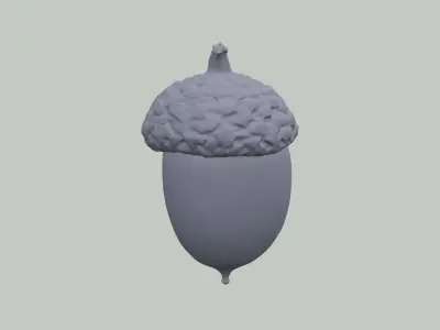 Oak High Poly Acorn Free 3D print model
