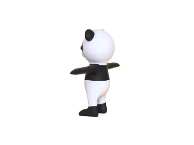 Low-Poly Panda 01 Low-poly 3D model