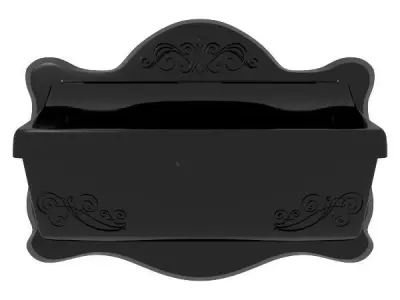 Mailbox toilet paper holder with ornate design 3D model