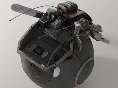 Scifi Vehicle - The Roller Low-poly 3D model