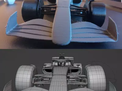 Formula 1 2022 Concept Print Ready with Rollable Wheels 3D print model