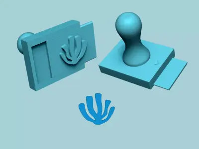 Stamp 09 - SeaWeed - Fondant Decoration Maker Toy 3D print model