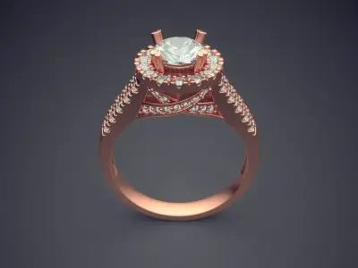 Luxury Ring With A Lot Of Diamonds CAD 5457 3D print model