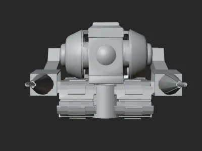 The Mining bot GAME-READY 3D modell Low-poly 3D model