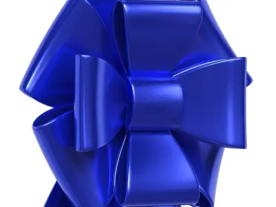 Christmas Bow Ribbon 44 Low-poly 3D model