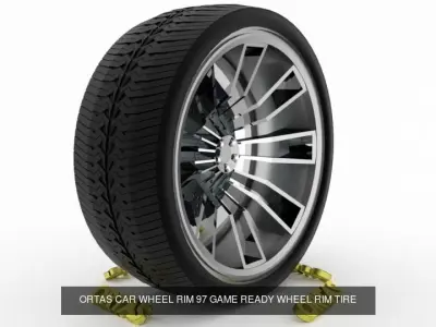 ORTAS CAR WHEEL RIM 96-97-98-99-100 GAME READY WHEEL 3D Model Pack