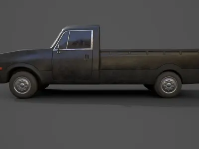 Generic PickUp Black Low-poly 3D model