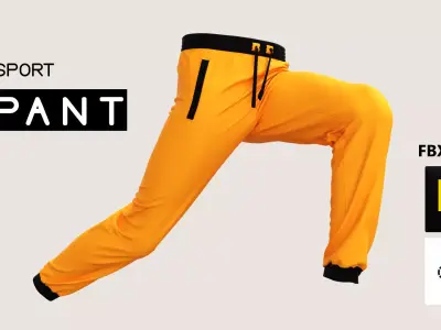 Sport Pant Marvelous Designer 3D model