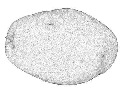 Photorealistic 3D scan of pear Low-poly 3D model