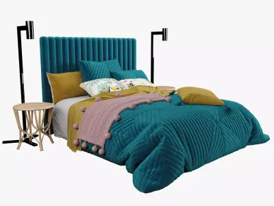 Bed modern 3D model