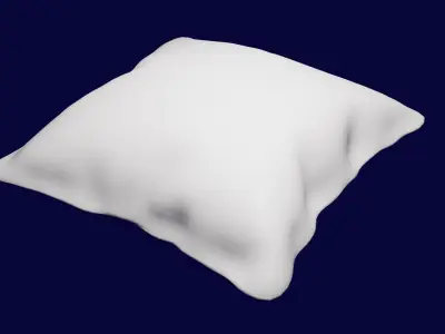 Pillow white Free 3D model