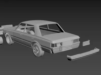 Toyota Crown S110 Super Saloon 1982 Body For Print 3D print model