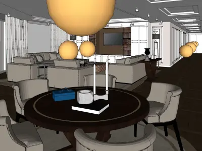 Contemporary Luxury Living room 3D model