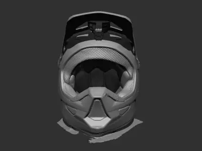 100 Motocross Helmet 3D Scanned - Detailed and Realistic Model 3D model