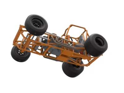 Vintage Sprint car Base Version 2 Scale 1 to 25 3D print model