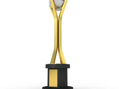 Trophy gold and silver 3D model