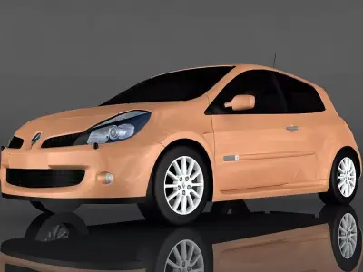 Renault Clio Renault Sport 197 Low-poly 3D model