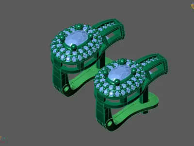 Women Earrings 3DM STL Womens Earring Renders 3D print models   3D print model 26