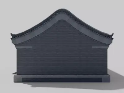 Asia China Ancient Architecture Low-poly 3D model