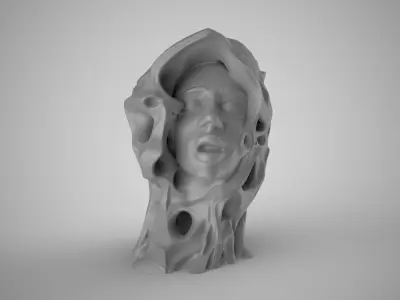 Abstract Woman Face 3D print model