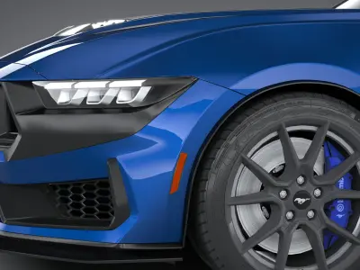 Mustang Dark Horse 2024 LowPoly 3D model