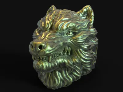 ring jewelry wolf vol1  3D print model