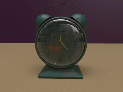 TABLE CLOCK Low-poly 3D model