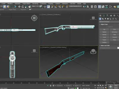 New Ithaca 37 Home Defense  Shotgun Low-poly 3D model