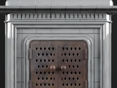 Majolica stove 3D model