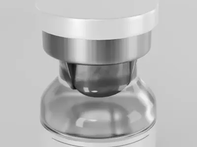 3d odel of a luxury glass perfume bottle with editable label 3D model