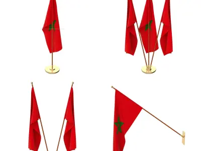 Morocco Flag Pack 3D model