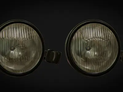 Alpha - Tutorial -Realistic Headlight Glass in Substance painter 3D model