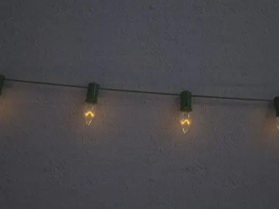 String Christmas Lights V7 3D model