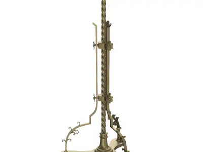 Early 1900s Solid Brass Floor Lamp 3D model