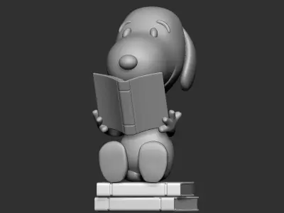 Snoopy Reader Decor 3D print model