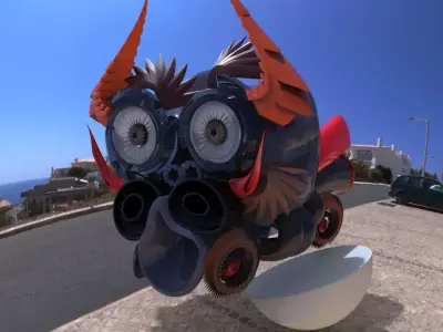 car fantasy Low-poly 3D model