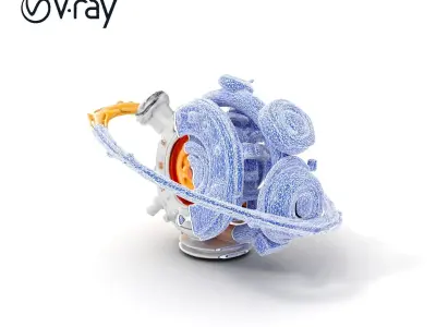 Futuristic Engine Core Model Pack for Scifi Applications Low-poly 3D model