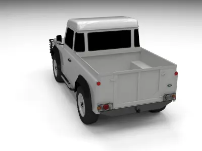 Land Rover Defender 90 Pick Up 3D model