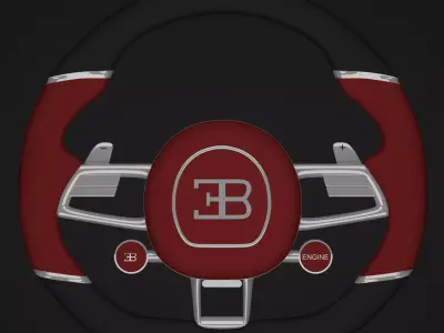 Chiron Steering Wheel 3D model