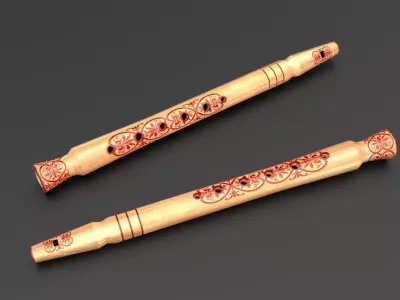 Sopilka Music Instrument Low-poly 3D model