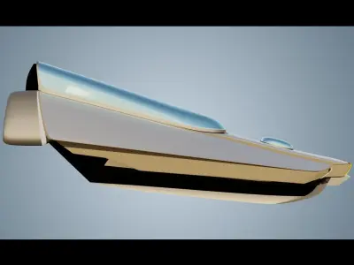 Simplistic Flying Vehicle 17 Low-poly 3D model